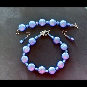 Murano Style Glass Necklace Set